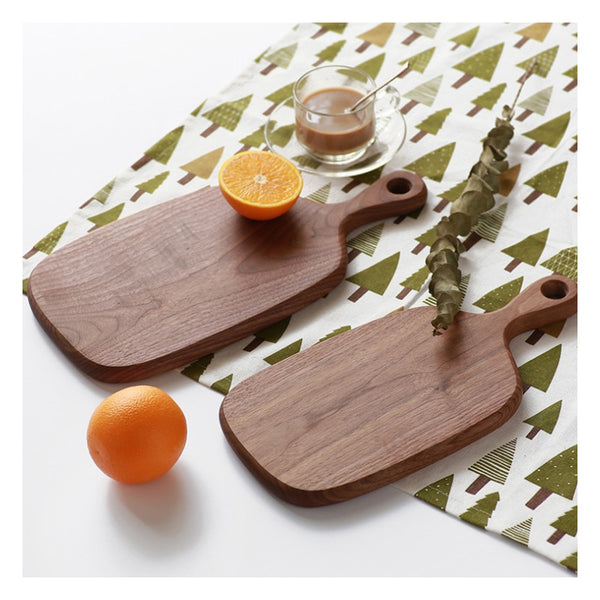 [Video]1pcRSCHEF Black Walnut Chopping Blocks Kitchen Wood Food Plate Wooden Pizza Sushi Bread Whole Tray Cutting Board No Paint
