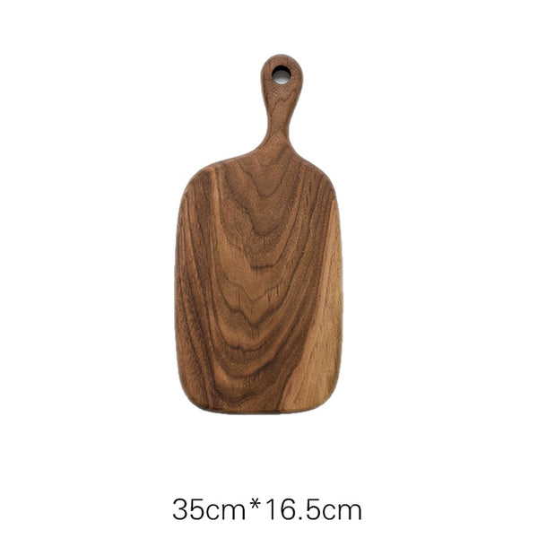 [Video]1pcRSCHEF Black Walnut Chopping Blocks Kitchen Wood Food Plate Wooden Pizza Sushi Bread Whole Tray Cutting Board No Paint